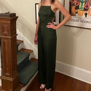 Olive Green Open Back Guess Romper